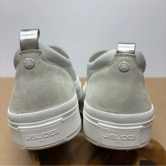 J Slides GIA, White Leather Shoes, J Slides Slip Ons Size 10 NWOT - Picture 16 of 16